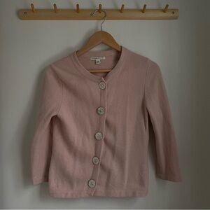 Banana Republic Womens Light Pink Button-Up Blazer